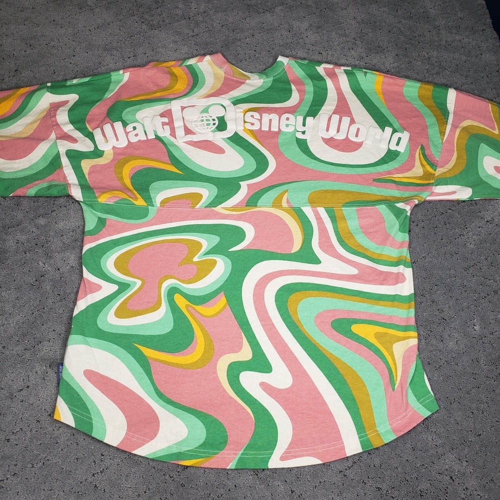Walt Disney World Spirit Jersey Womens Large Long Sleeve Raised Puffy Letters